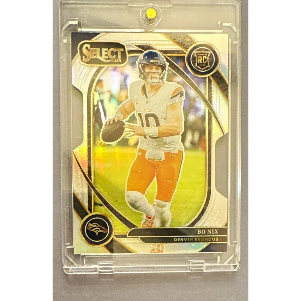 2024 Panini Select Football Bo Nix RC Club Level Silver Prizm Die-Cut #221